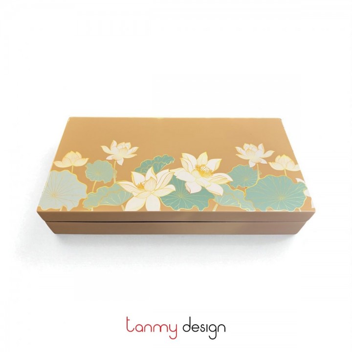 Rectangle lacquer box with flowers 12*23 cm ( different designs )